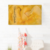 Banderoles Mariage floral rose jaune (En situation)