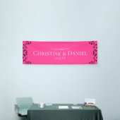 Banderoles Mariage gothique rose chaud et noir (Salon professionnel)