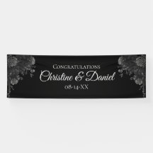 Mariage gothique Rose noir et gris
