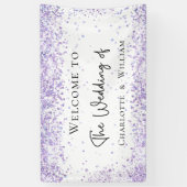 Banderoles Mariage lavande blanche bienvenue (Vertical)