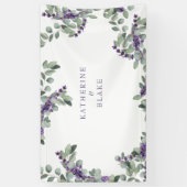 Banderoles Mariage Lavender & Eucalyptus Names (Vertical)