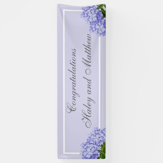 Banderoles Mariage Lavender Hydrangea (Vertical)