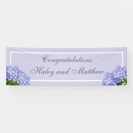 Banderoles Mariage Lavender Hydrangea (Horizontal)