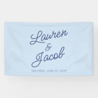Mariage Minimaliste Moderne Bleu