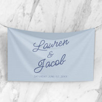 Mariage Minimaliste Moderne Bleu