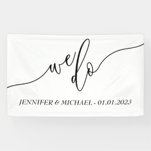 Banderoles Mariage moderne de script Nous faisons