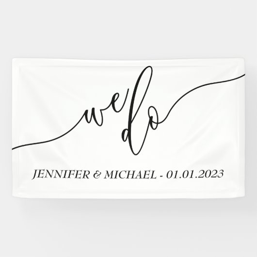 Banderoles Mariage moderne de script Nous faisons (Horizontal)