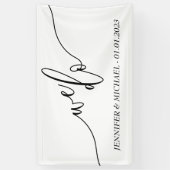 Banderoles Mariage moderne de script Nous faisons (Vertical)