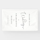 Banderoles Mariage moderne, minimal, blanc (Horizontal)