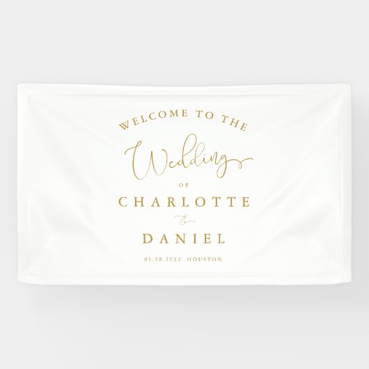 Banderoles Mariage moderne, minimal, blanc (Horizontal)