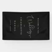 Banderoles Mariage moderne, minimal, noir (Horizontal)