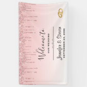 Banderoles Mariage moderne  Rose Parties scintillant Drives & (Vertical)