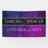 Banderoles Mariage Mystic-Topaz | Blue Purple Réception Party (Horizontal)