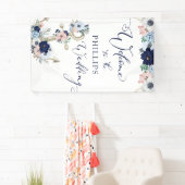 Banderoles Mariage Nautical Floral Ancre Bienvenue (En situation)