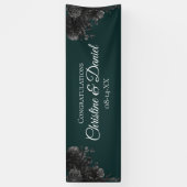 Banderoles Mariage noir vert foncé (Vertical)