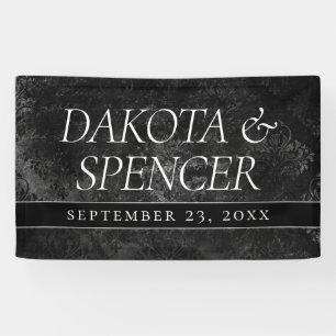 Banderoles Mariage Onyx   Classic Black Matte Grunge Keepsar