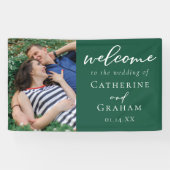 Banderoles Mariage photo Emerald Green Fiançailles (Horizontal)