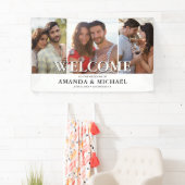 Banderoles Mariage photo moderne Bienvenue (En situation)