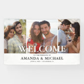 Banderoles Mariage photo moderne Bienvenue (Horizontal)