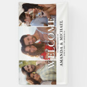 Banderoles Mariage photo moderne Bienvenue (Vertical)