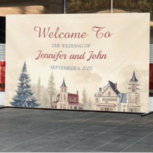 Banderoles Mariage romantique d'hiver