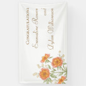 Banderoles Mariage Rose Orange (Vertical)