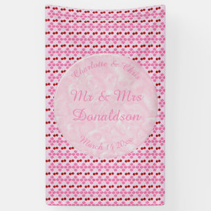 Banderoles Mariage rose Printemps Cerisiers en fleurs et ceri