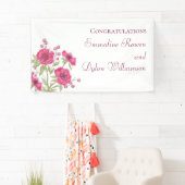 Banderoles Mariage Rose Rose Clair (En situation)