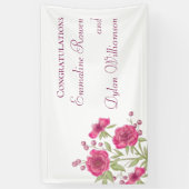 Banderoles Mariage Rose Rose Clair (Vertical)