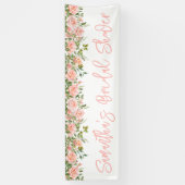 Banderoles Mariage Roseaux Aquarelle Roses Longue Douche de M (Vertical)