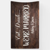 Banderoles Mariage rustique NOUS SOMMES MARIÉS Country Grange (Vertical)