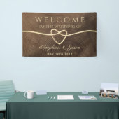 Banderoles Mariage simple d'accueil en bois (Salon professionnel)