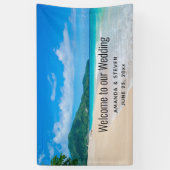 Banderoles Mariage sur la plage tropicale paysagère (Vertical)