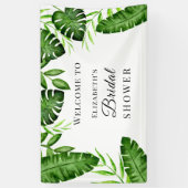 Banderoles Mariage Tropical Watercolor Script Jungle (Vertical)