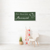 Banderoles Mariage vert olive (En situation)