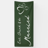 Banderoles Mariage vert olive (Vertical)