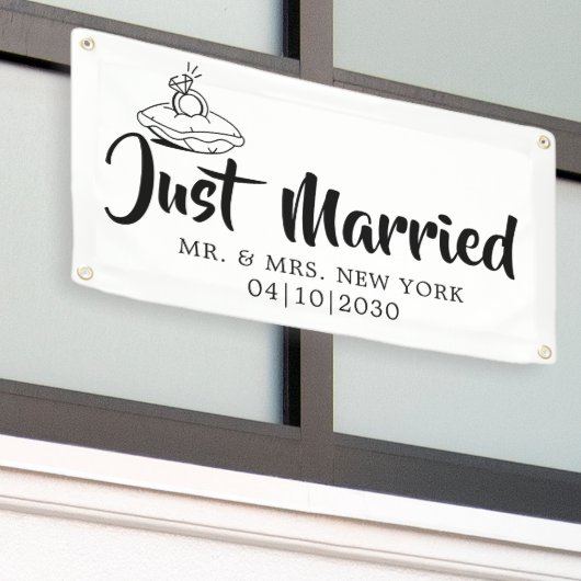 Banderoles Mariés avec Amour (Bâtiment extérieur)