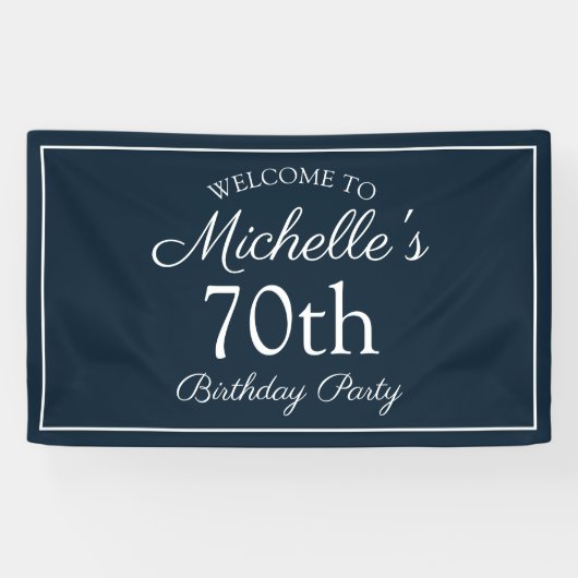 Banderoles Marine Bleu Blanc 70e anniversaire (Horizontal)