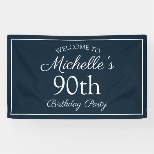 Banderoles Marine Bleu Blanc 90e anniversaire (Horizontal)