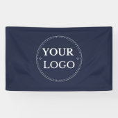 Banderoles Marine Blue Business Corporate Logo Professionnel (Horizontal)