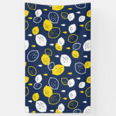 Banderoles Marine Blue Lemon Art - Refresh Citrus Design (Vertical)