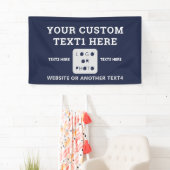 Banderoles Marine Blue Modern Simple Business Logo Photo Marq (En situation)