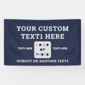 Banderoles Marine Blue Modern Simple Business Logo Photo Marq (Horizontal)