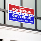 Banderoles Mark Robinson Gouverneur Caroline du Nord 2024 (Bâtiment extérieur)