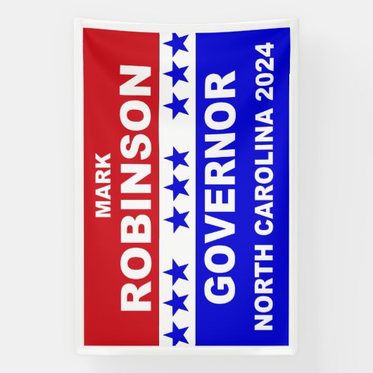 Banderoles Mark Robinson Gouverneur Caroline du Nord 2024 (Verticale)