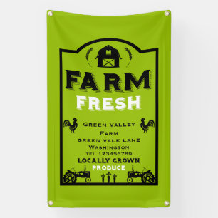 Banderoles Marketing de produits fermiers locaux