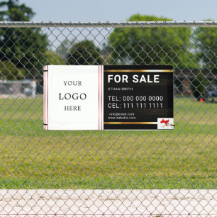 Banderoles Marketing immobilier noir et or Introduction