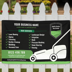 Banderoles Marketing pour l'entreprise de tonte de pelouse et