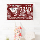 Banderoles Maroon Modern Bubbles Félicitations Grad Grad Grad (En situation)