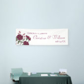 Banderoles Maroon Rose Wedding (Salon professionnel)